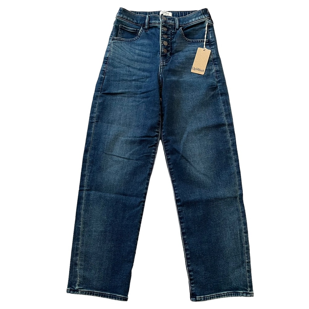 UpWest All Day Stretch High Waisted Button Front Jeans